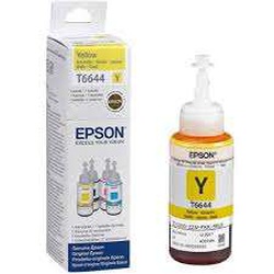 Epson T6644 Yellow 70ml ink bottle, for L100, L110, L120, L1300, L1455, L200, L210, L220, L300, L3050, L3060, L3070, L310, L355, L365, L382, L386, L455, L486, L550, L565, L605, L655 -70ml - C13T66444A